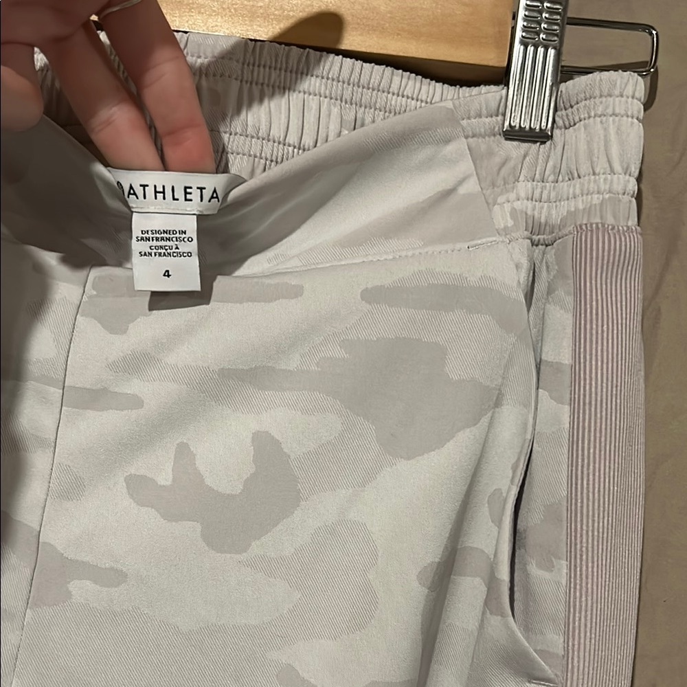 Athleta White Camo Track Pants - Picture 3 of 3